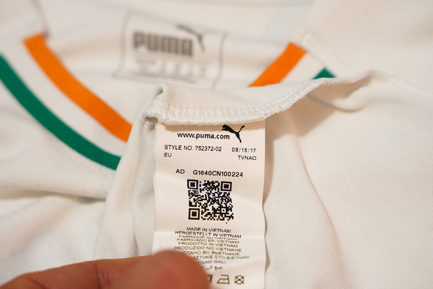 2018-2019 Ivory Coast Away #8 Kessie S men Football Shirt Puma 752372-02 Women S