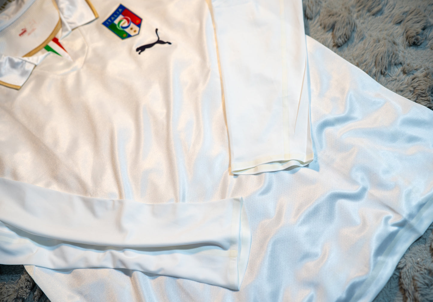 Italy 2007-2008 Away Player Issue BNWT Long Sleeve Away Shirt Original Football Jersey Puma XL
