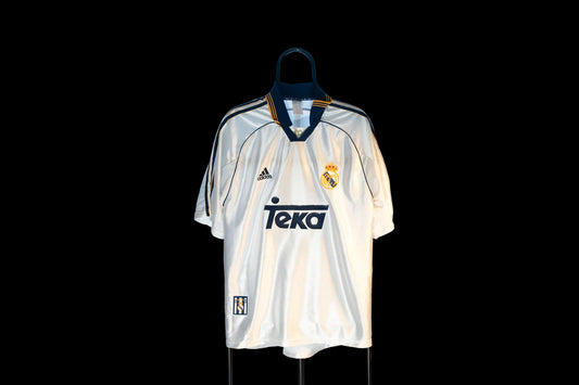1998-2000 Real Madrid Home #3 R. Carlos Football Shirt Original Jersey Adidas L