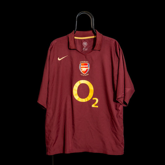 2005 - 2006 Arsenal London home #10 Bergkamp Highbury 1913-2006 2XL