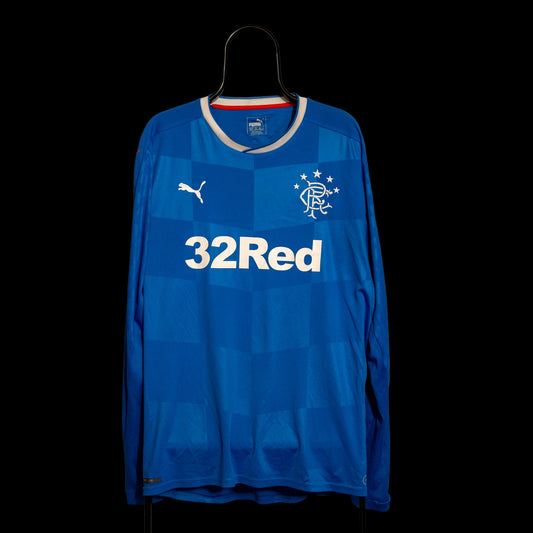 2016-2018 Glasgow Rangers #5 Wallace Long Sleeve Puma Home XL 749951