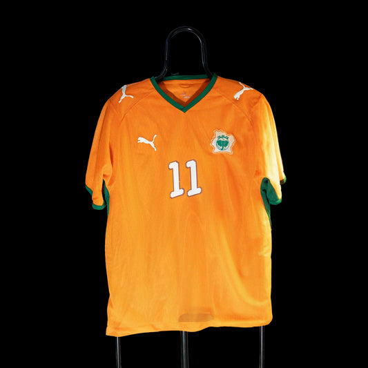 Ivory Coast 2009-10 Drogba #11 Home Shirt Original Football Jersey Puma L