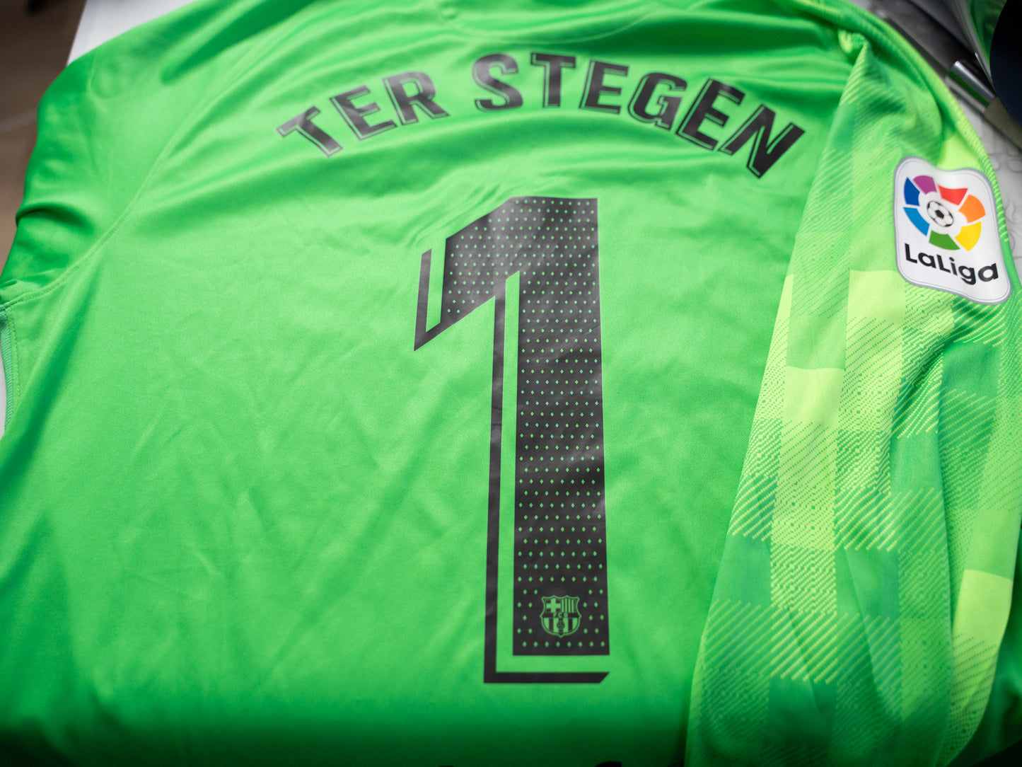 Barcelona 2021-2022 Goalkeeper #1 Ter Stegen Football Shirt XL men CV7870-330 nike