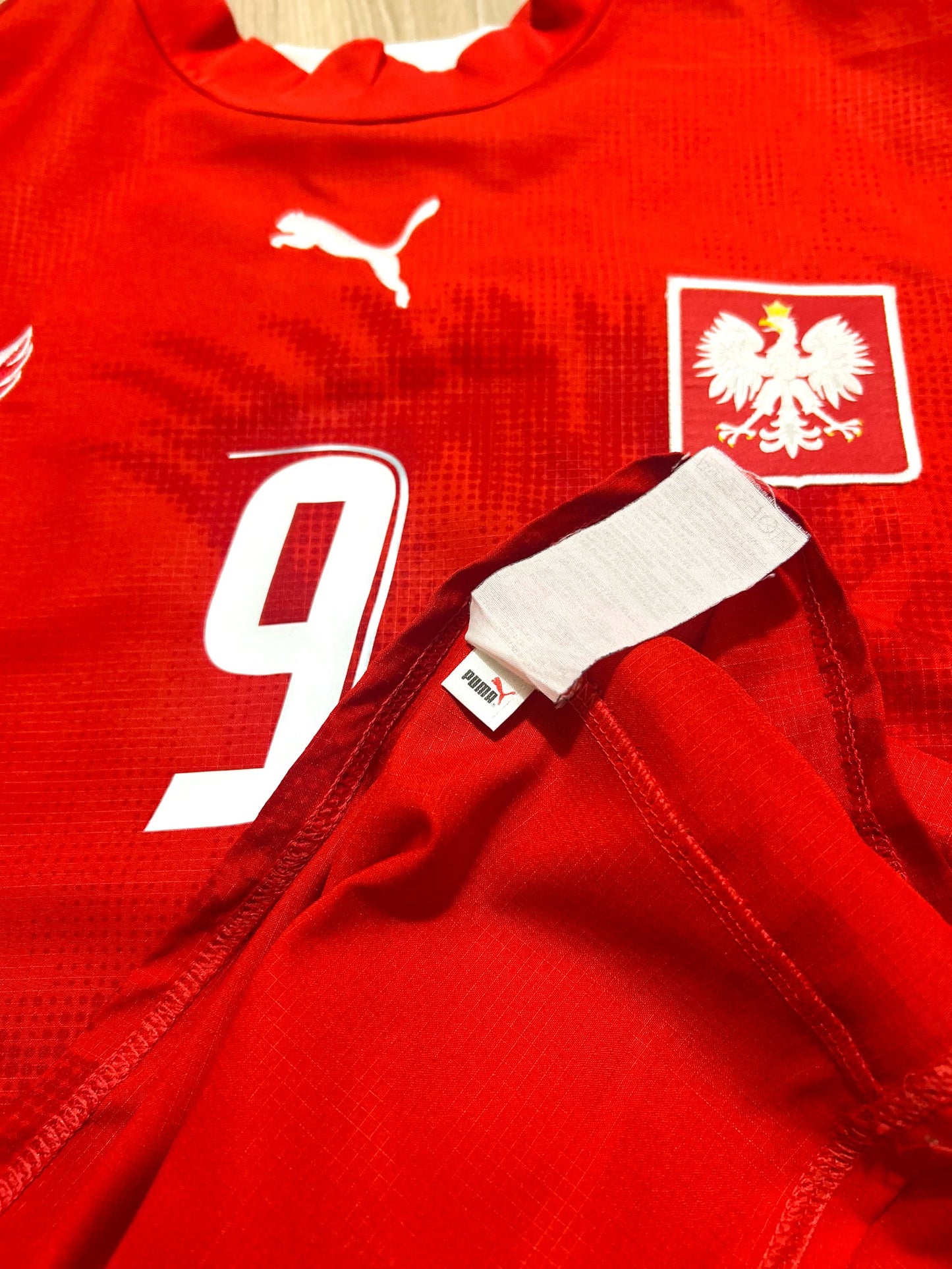 Koszulka wyjazdowa Polski 2006-2007 nr 9 Koszulka piłkarska Żurawski XL męska Puma
