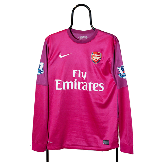 Arsenal London 2012 2013 Goalkeeper #1 Szczesny Long Sleeve Pink S Men 479307-673