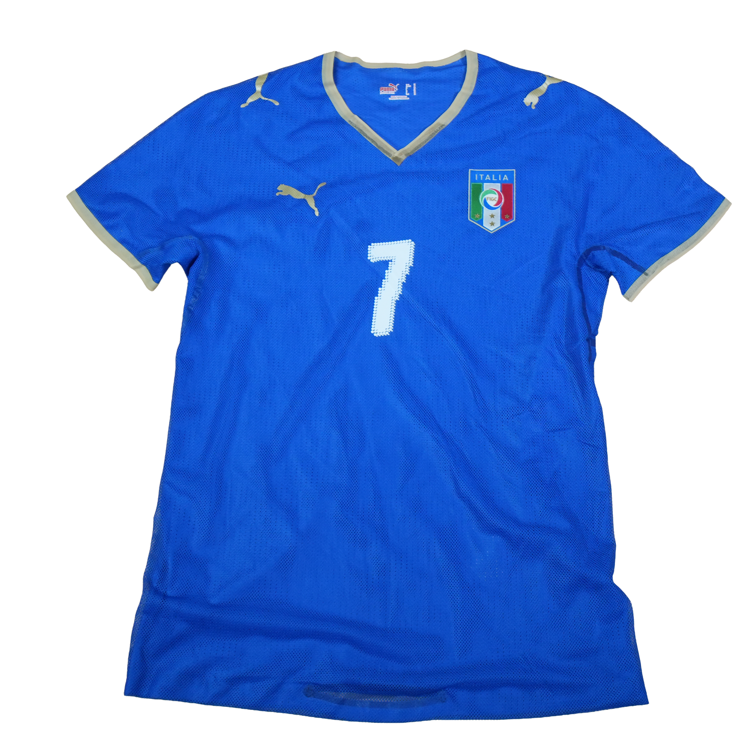 Italy 2007-2008 #7 Del Piero M Home Football Shirt Player Issue