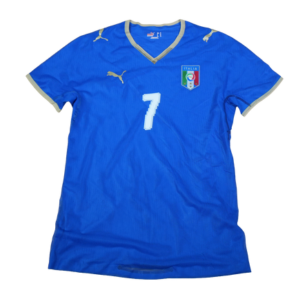 Italy 2007-2008 #7 Del Piero M Home Football Shirt Player Issue