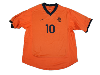Netherlands 2000-2001 #10 Bergkamp L Home Football Shirt