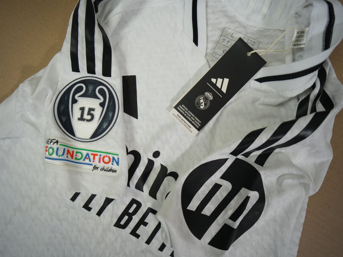 Real Madrid 2024-2025 #15 Arda Guler L Home Football Shirt BNWT
