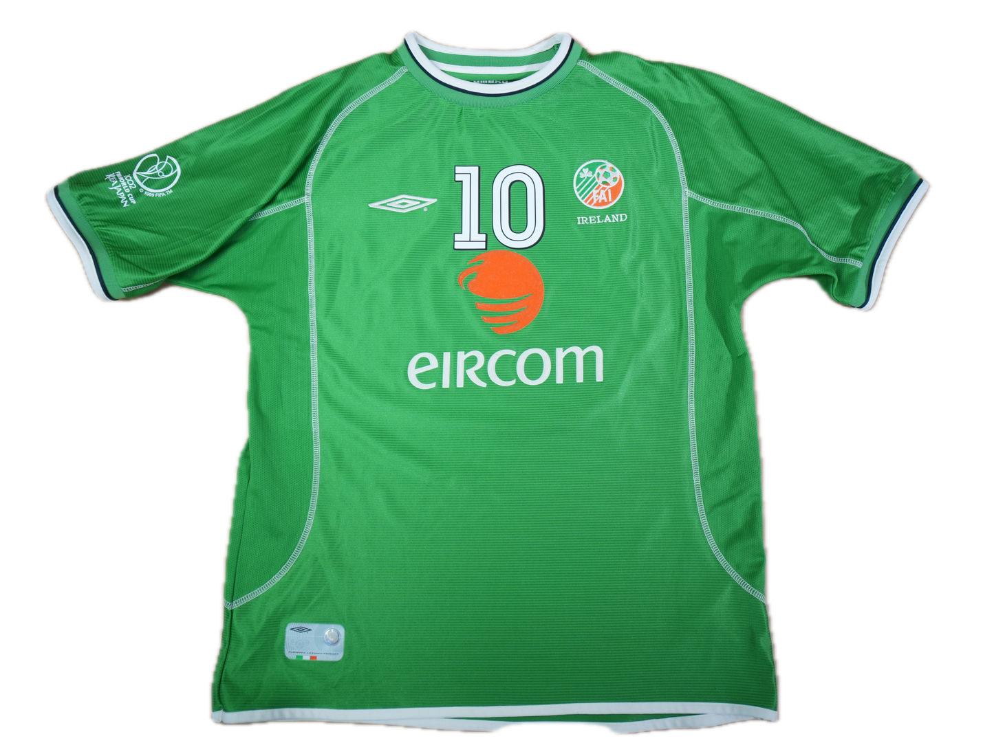 Ireland 2002-2003 #10 R. Keane L Home Football Shirt