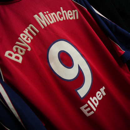 Bayern Munich 2000-2001 #9 Elber XXL Home Football Shirt