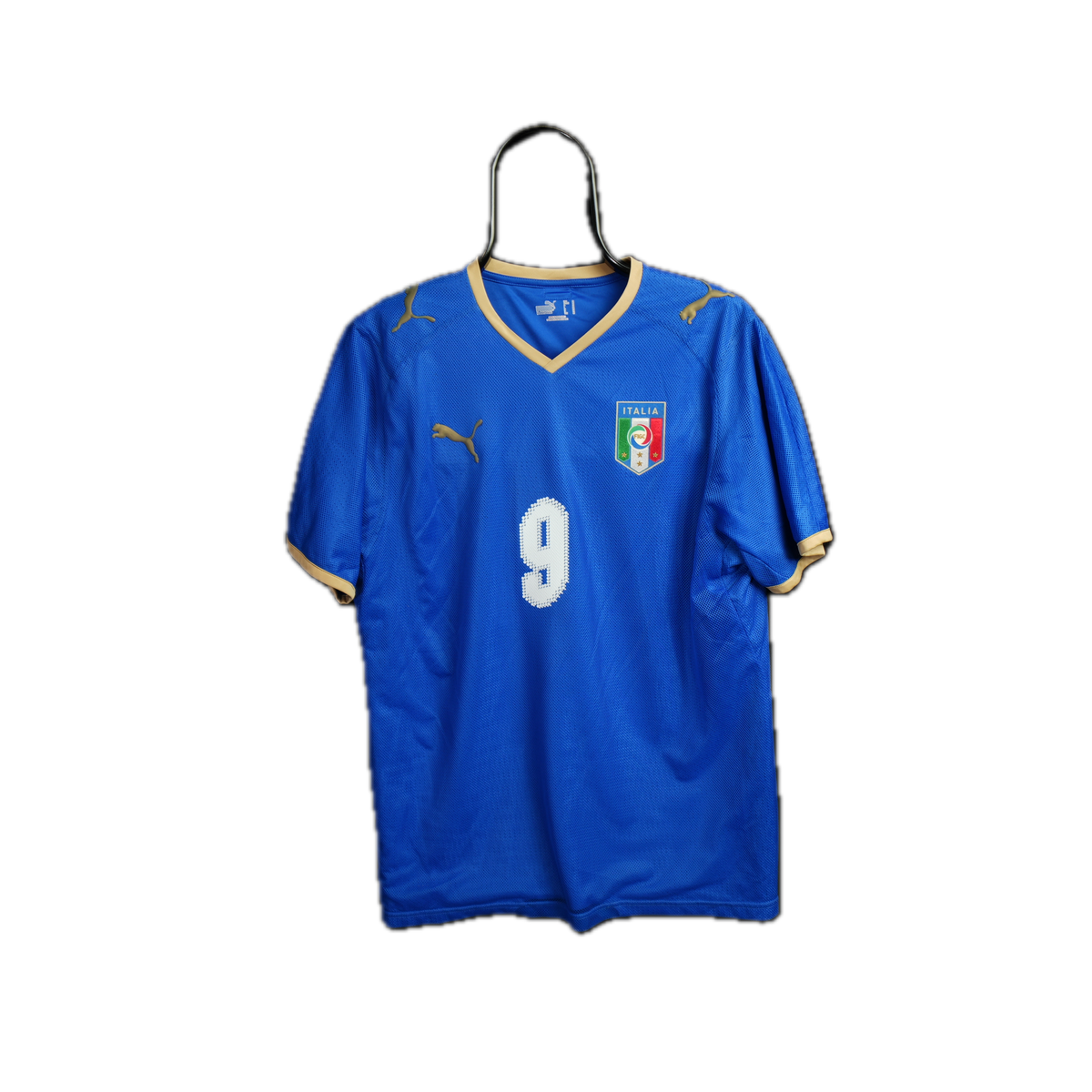 Italy 2008-2009 #9 Toni M Home Football Shirt