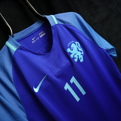 Netherlands 2016-2017 #11 Robben L Away Football Shirt