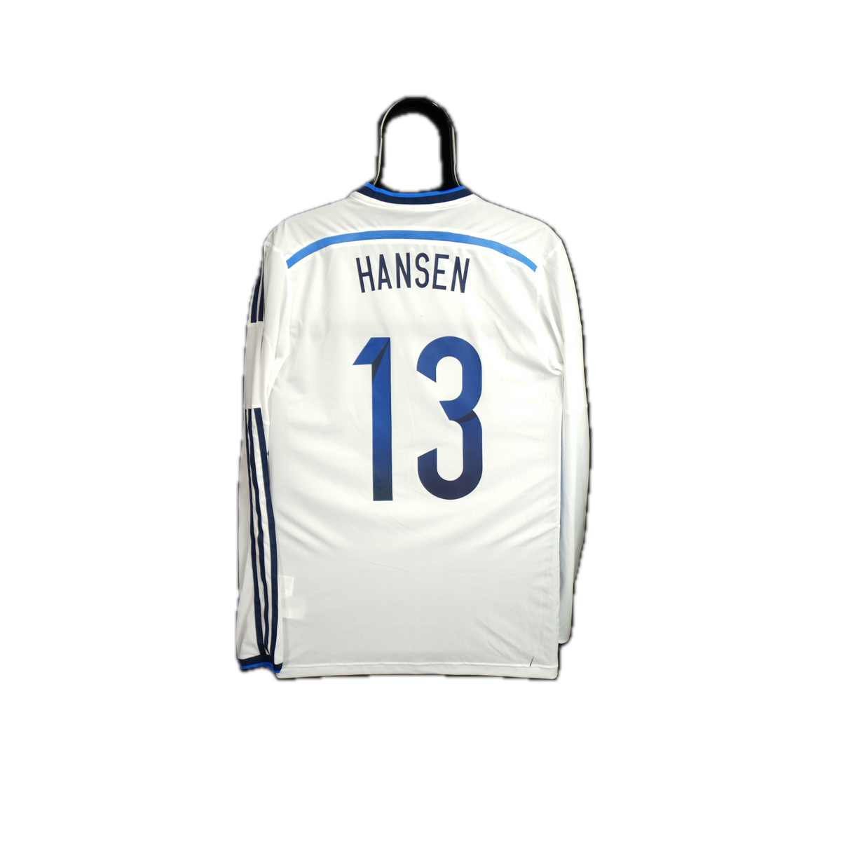 Denmark 2014-2015 #13 Hansen 6 (player issue) Away Football Shirt