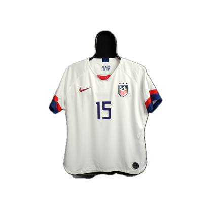 USA 2019-2020 #15 Rapinoe Women XL Home Football Shirt