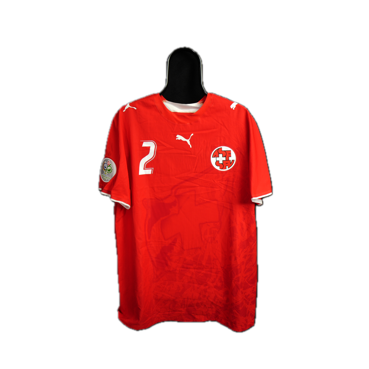 Switzerland 2006-2008 #2 Djourou XL Home Football Shirt