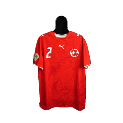 Switzerland 2006-2008 #2 Djourou XL Home Football Shirt