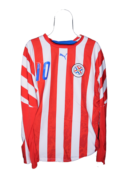 Paraguay 2006 - 2007 - home - #10 Dos Santos - Long Sleeve - L - football shirt