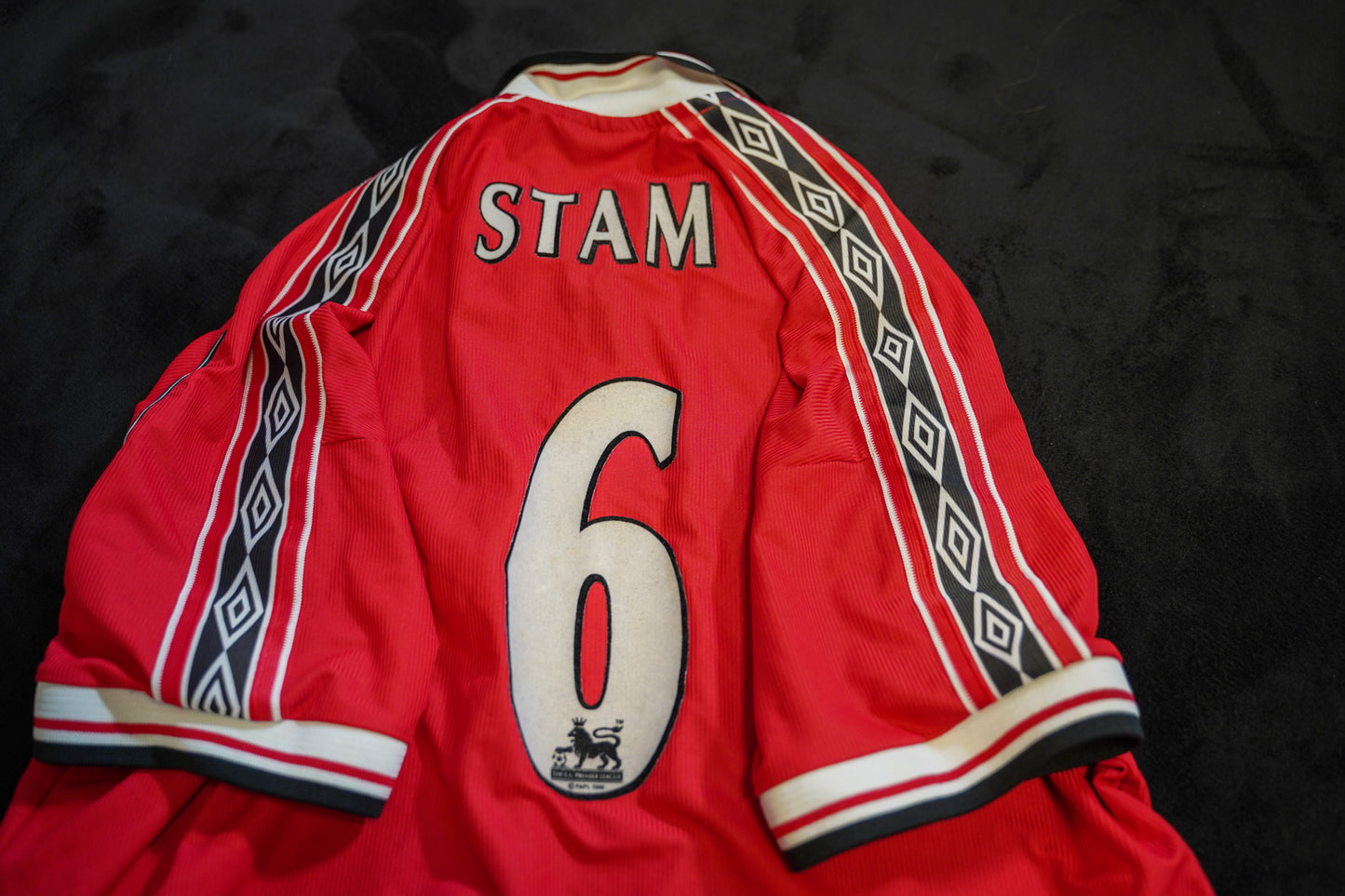 1998 - 2000 Manchester United Home #6 Stam Football Shirt Umbro 2XL 78/1