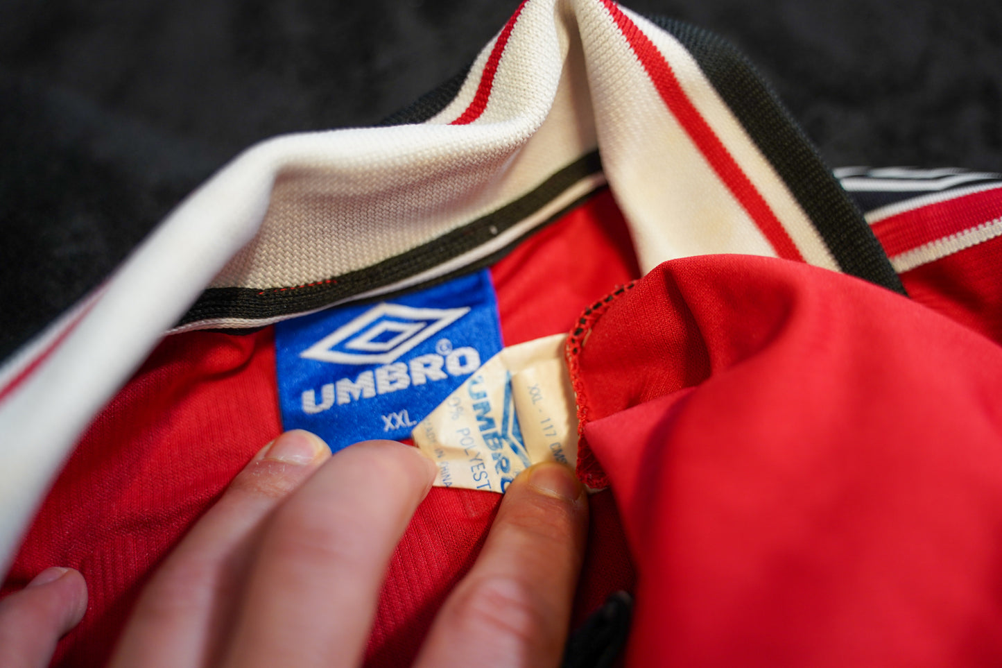 1998 - 2000 Manchester United Home #6 Stam Football Shirt Umbro 2XL 78/1