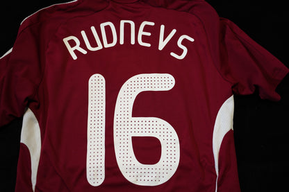 2008 - 2010 Latvia #16 Rudnevs Home Football Shirt M men 609682
