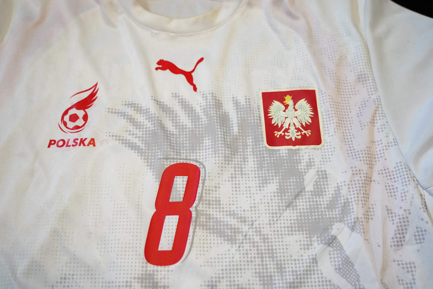 2006 2007 Poland Home #8 Krzynówek Football Shirt Puma XL men