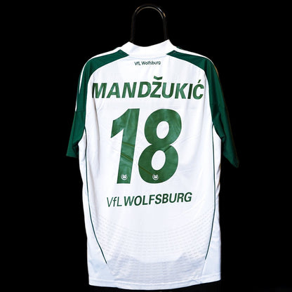2010 2011 Vfl Wolfsburg #18 Mandzukic home L men Adidas Football Shirt U40807