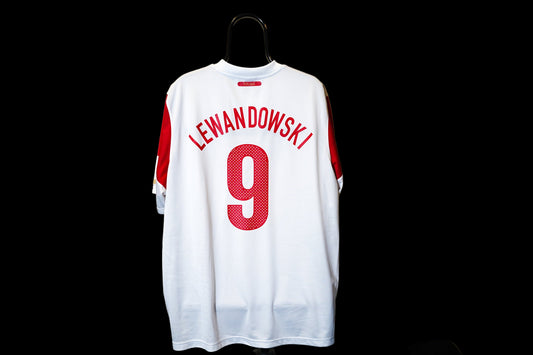 2010 2011 Poland #9 Lewandowski Home Nike 2XL Football Shirt 377474-105
