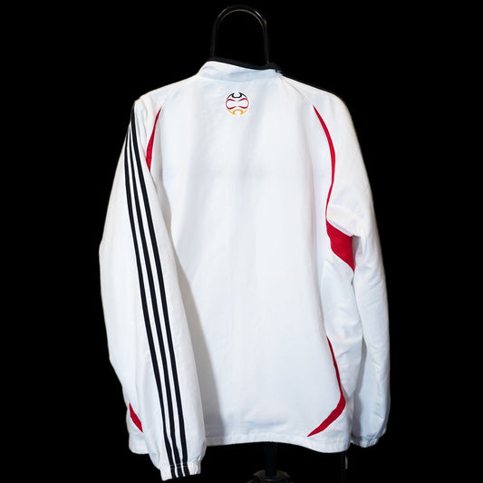 2006 2007 Training Jacket – White Zip-Up Sweatshirt Adidas Long Sleeve – 069373