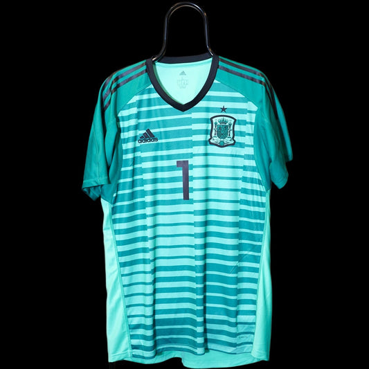 2018 2020 Spain #1 De Gea Goalkeeper Football Shirt L BR2703