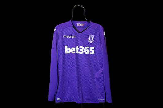 2018 2019 Stoke City Goalkeeper #1 Butland Macron L Purple