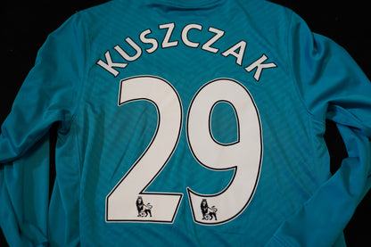 2009 - 2010 Manchester United Goalkeeper #29 Kuszczak Turquoise 355096-358