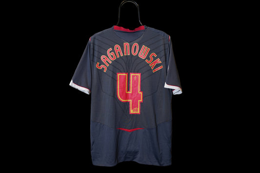 2008 2009 Away Southampton #4 Saganowski Football Shirt Umbro XL