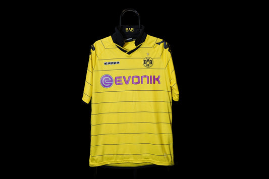 2010 2011 Borussia Dortmund #7 Lewandowski L men Kappa Home Football Shirt 98832 34769