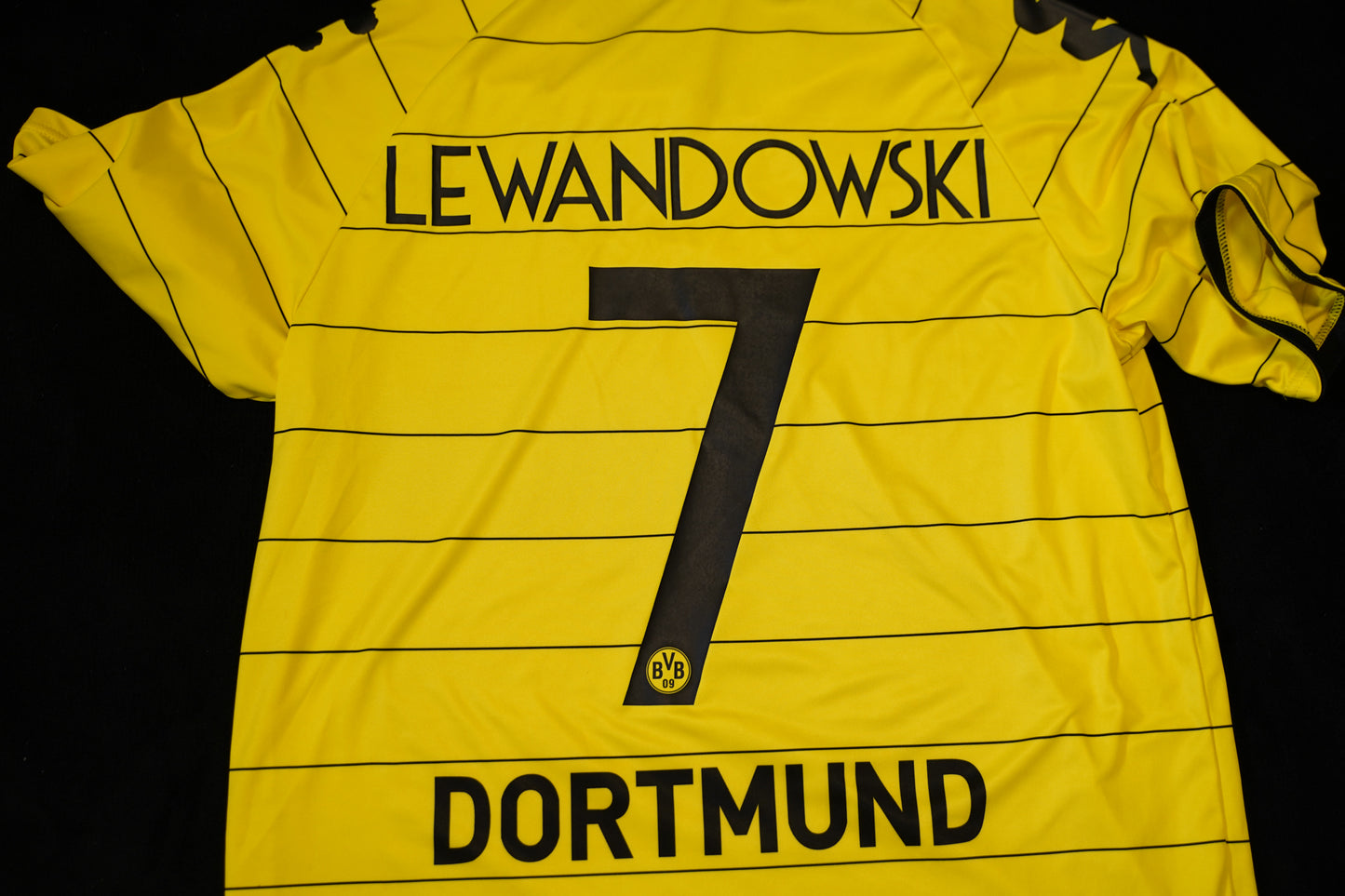 2010 2011 Borussia Dortmund #7 Lewandowski L men Kappa Home Football Shirt 98832 34769