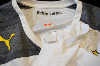 2013 2015 Borussia Dortmund Third #9 Lewandowski Long Sleeve Football Shirt White L men