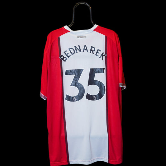 2017 2018 Southampton #35 Bednarek Home Football Shirt Under Armour 3XL