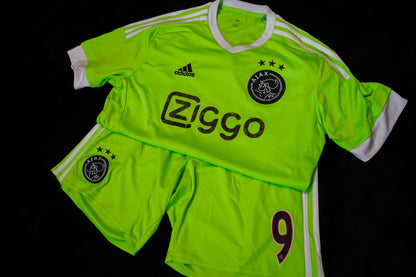 2015 2016 Ajax Amsterdam #9 Milik Football Away shirt + short FULL KIT M S08206