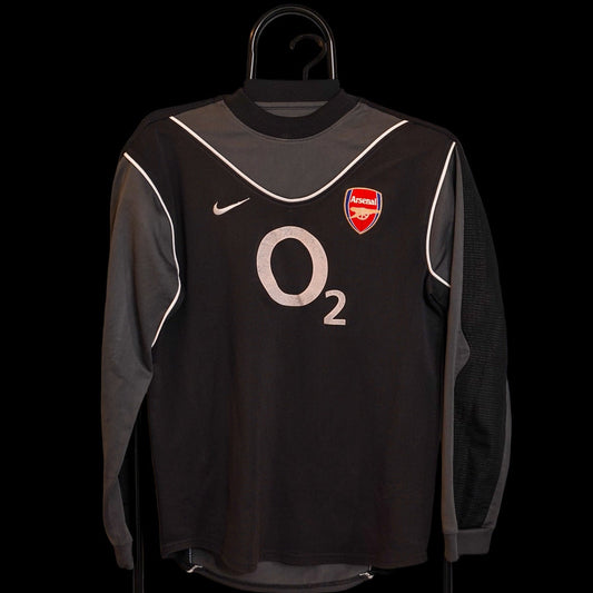 2003-2004 Arsenal Goalkeeper Football Shirt Long Sleeve Nike L Boys