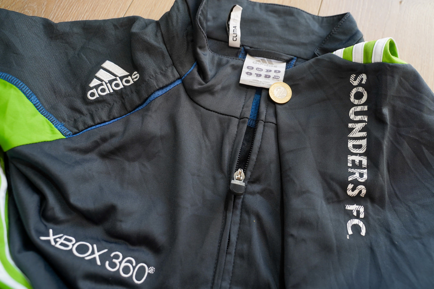 2010-2011 Seattle Sounders Football Sweatshirt Track Top Jacket Training Adidas XL P57447