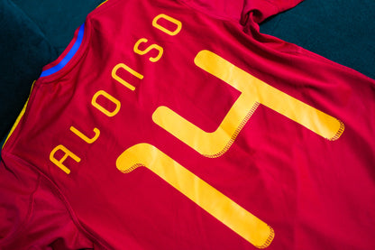 2009-2010 Spain National Team #14 Alonso Home Adidas P47902 S
