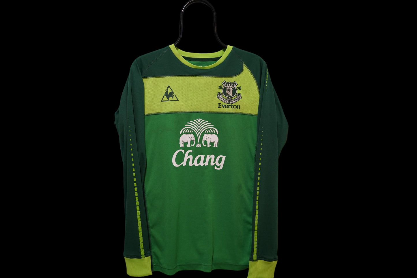 2010-2011 Everton #24 Howard Long Sleeve Goalkeeper Le Coq Sportif Green M men LEX15249