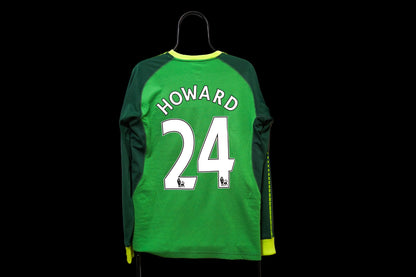 2010-2011 Everton #24 Howard Long Sleeve Goalkeeper Le Coq Sportif Green M men LEX15249