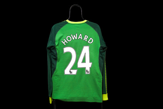 2010-2011 Everton #24 Howard Long Sleeve Goalkeeper Le Coq Sportif Green M men LEX15249