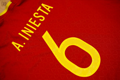 2015-2016 Spain #6 A. Iniesta National Team Adidas Football Shirt AI4411 2XL Men