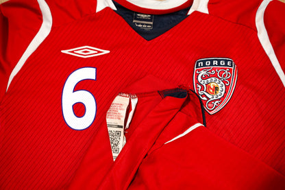 2008-2009 Norway #6 J. A. Riise Home Football Shirt Umbro M men