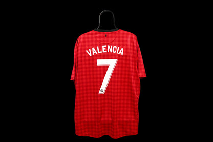 2012-2013 Manchester United #7 Valencia Home Football Shirt 2XL 479278-623