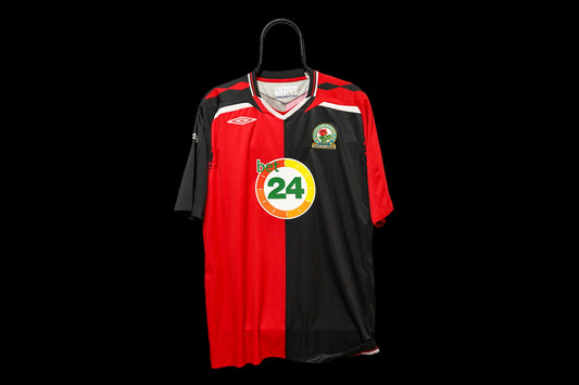 2007-2008 Blackburn Rovers #9 Santa Cruz Away Football Shirt Umbro XL