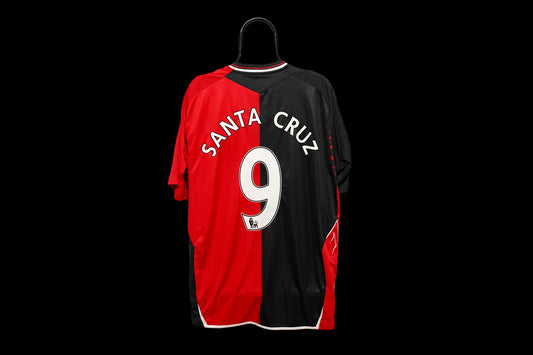2007-2008 Blackburn Rovers #9 Santa Cruz Away Football Shirt Umbro XL