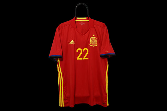 2015-2016 Spain #22 Isco National Team Football Shirt Home XL Adidas AI4411